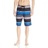 image:imageONEILL Mens 21 Inch Outseam Ultrasuede Swim BoardshortBlack 3  Santa Cruz Stripe
