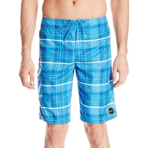 image:imageONEILL Mens 21 Inch Outseam Ultrasuede Swim BoardshortBright Blue  Santa Cruz Plaid