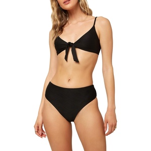 image:imageONEILL womens Saltwater Solids Textured Highwaisted BottomsBlack Textured  Salt Water Solids Fa20