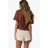 image:imageONEILL Womens Scallop Lounge Shorts  ButterSoft Fleece Easy PullOn FitLight Khaki
