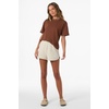 image:imageONEILL Womens Scallop Lounge Shorts  ButterSoft Fleece Easy PullOn FitLight Khaki