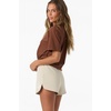 image:imageONEILL Womens Scallop Lounge Shorts  ButterSoft Fleece Easy PullOn FitLight Khaki
