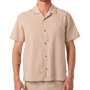 image:imageONEILL Mens Og Seersucker Plaid Short Sleeve Woven ShirtTofu