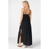image:imageONEILL Womens Saltwater Solids Sai Maxi CoverUp Dress  Adjustable Straps Side SlitsBlack