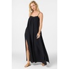 image:imageONEILL Womens Saltwater Solids Sai Maxi CoverUp Dress  Adjustable Straps Side SlitsBlack