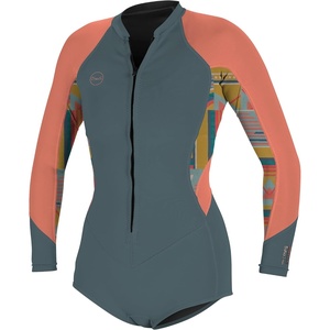 image:imageONEILL Womens Bahia 21mm Long Sleeve Shorty SuitShadeArta GeoBurnt Coral