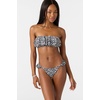 image:imageONEILL Womens Jalisco Cheeky Bottoms  Ruffle Side Straps Stretch Swim FabricWashed Black
