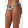 image:imageONEILL Womens Jalisco Cheeky Bottoms  Ruffle Side Straps Stretch Swim FabricWashed Black