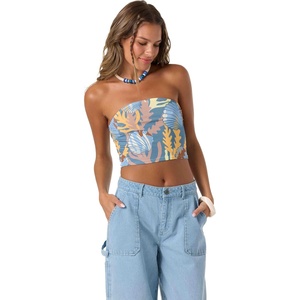 image:imageONEILL Womens Adeline Tube Top  Strapless Stretch Knit StayPut NecklineCaptains Blue