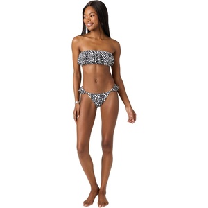 image:imageONEILL Womens Jalisco Cheeky Bottoms  Ruffle Side Straps Stretch Swim FabricWashed Black