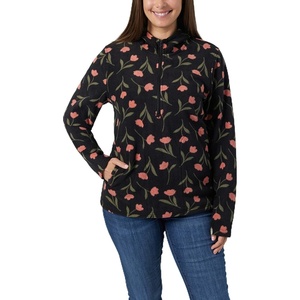 image:imageONEILL Womens Josie HalfZip Hoodie  Soft Fleece Comfort Allover PrintBlack