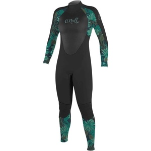 image:imageONeill Youth Epic 43mm Back Zip Full Wetsuit Durable Warmth with Good Flexibility for Surfing and All Water ActivitiesBlackGreen FaroBlack