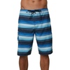 image:imageONeill Mens 21 Inch Outseam Ultrasuede Swim Boardshort Turquoise Plaid 30Stripe Blue  Santa Cruz Print