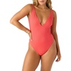 image:imageONEILL Saltwater Solids Rib Edgewater OnePieceCanyon ClayL