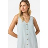 image:imageONeill Womens Sanders Mini Dress  Lightweight CottonLinen Blend and Side PocketsCloud Blue