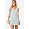 image:imageONeill Womens Sanders Mini Dress  Lightweight CottonLinen Blend and Side PocketsCloud Blue