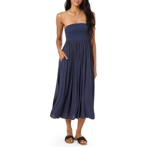 image:imageONEILL Womens Piper Midi Dress  Flowy Midi Silhouette OnSeam PocketsNvy