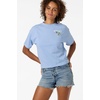 image:imageONEILL Womens Gardenwalk Easy Tee  Heavyweight Cotton Relaxed FitBlue Glass