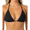 image:imageONEILL Womens Venice Triangle Top  Adjustable Halter Straps Removable CupsHibiscus Tide Black