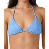 image:imageONEILL Womens Venice Triangle Top  Adjustable Halter Straps Removable CupsHibiscus Tide Blue Glass