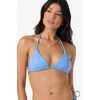 image:imageONEILL Womens Venice Triangle Top  Adjustable Halter Straps Removable CupsHibiscus Tide Blue Glass