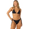 image:imageONEILL Womens Venice Triangle Top  Adjustable Halter Straps Removable CupsHibiscus Tide Black