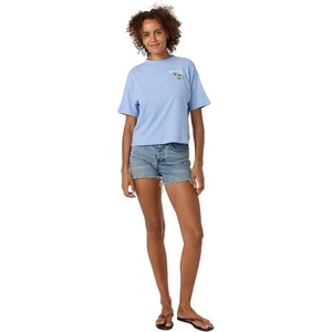 image:imageONEILL Womens Gardenwalk Easy Tee  Heavyweight Cotton Relaxed FitBlue Glass