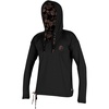 image:imageONEILL Womens Print LS Hooded RashguardBlkFlo
