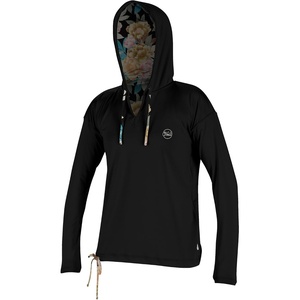 image:imageONeill Womens Womens Side Print Long Sleeve HoodieBlackMikah Floral