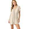 image:imageONEILL Womens Kamilla Stripe Romper  Lightweight Adjustable Straps Casual OnePiece OutfitIvr