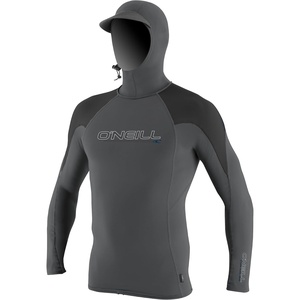 image:imageONeill Mens Premium Skins UPF 50 OZone Long Sleeve Rash Guard WHood SmokeRavenSlate XLarge
