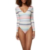 image:imageONEILL Womens Long Sleeve Surf Suit  One Piece Swimsuit for Women for Swimming and SurfingCruz Stripe  San MarcoXL