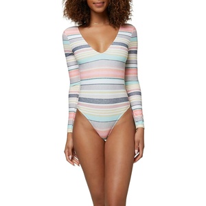 image:imageONEILL Womens Long Sleeve Surf Suit  One Piece Swimsuit for Women for Swimming and SurfingCruz Stripe  San MarcoXL