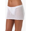 image:imageONEILL Womens Zooey CoverUp Mini Skirt  Open Knit Cotton Front Tie WaistWhite