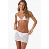 image:imageONEILL Womens Zooey CoverUp Mini Skirt  Open Knit Cotton Front Tie WaistWhite