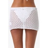 image:imageONEILL Womens Zooey CoverUp Mini Skirt  Open Knit Cotton Front Tie WaistWhite