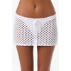 image:imageONEILL Womens Zooey CoverUp Mini Skirt  Open Knit Cotton Front Tie WaistWhite