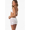 image:imageONEILL Womens Zooey CoverUp Mini Skirt  Open Knit Cotton Front Tie WaistWhite