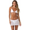 image:imageONEILL Womens Zooey CoverUp Mini Skirt  Open Knit Cotton Front Tie WaistWhite