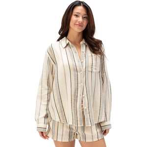 image:imageONEILL Womens Leni Double Gauze Top  Long Sleeve Lightweight Button Up Shirt for WomenTapioca